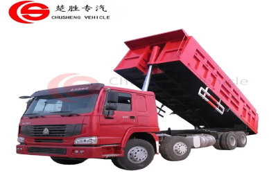 Visão geral do motor, carga útil e desempenho dos caminhões de dump 8x4