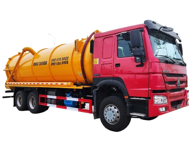 Manutenção profissional de estradas com caminhões de limpeza especializados