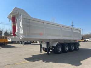 2 unidades 2025 NOVO PREÇO ESPECIAL Branco 4 eixos U Tipo de dump semi trailer em estoque